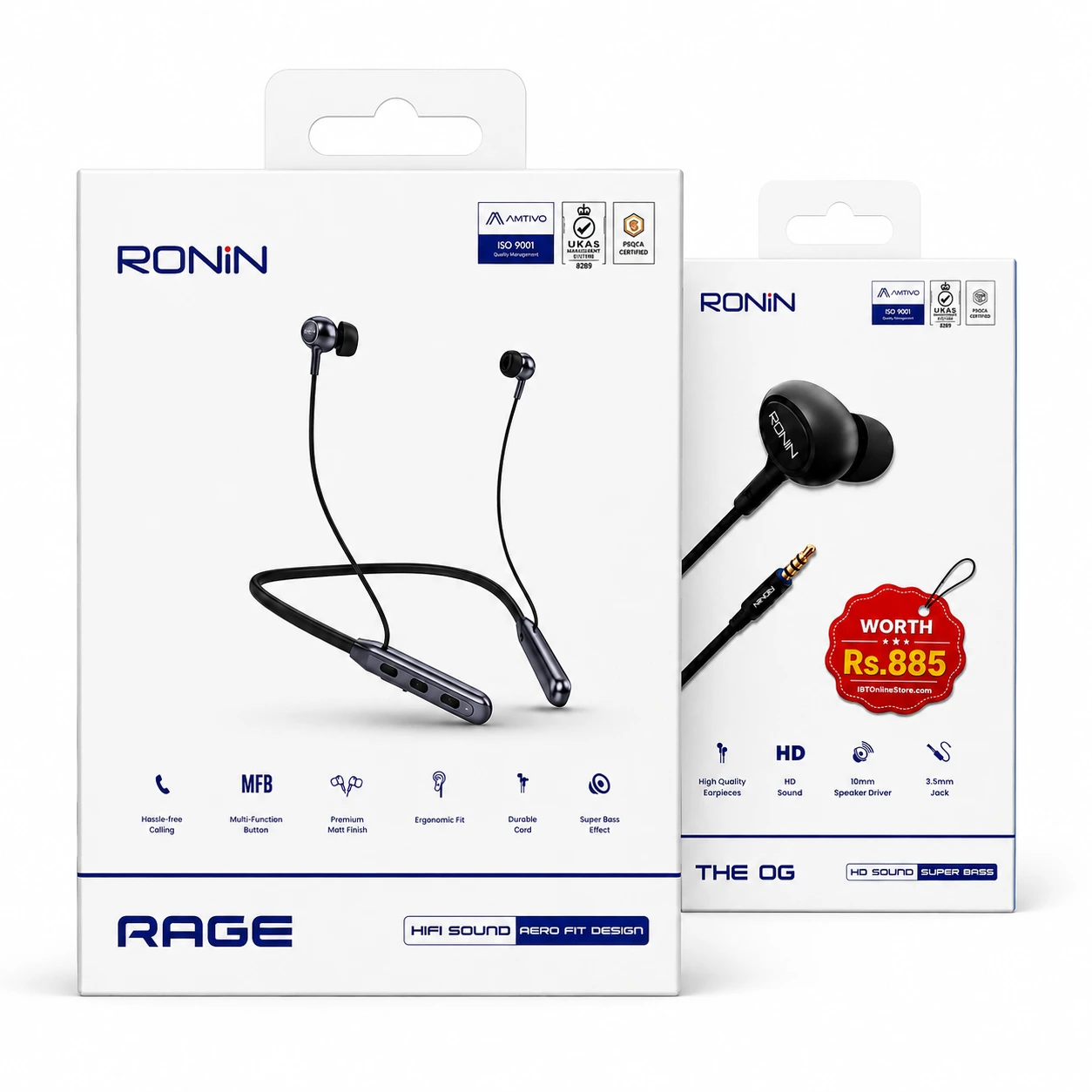 Ronin R-3505 RAGE Wireless Neckband