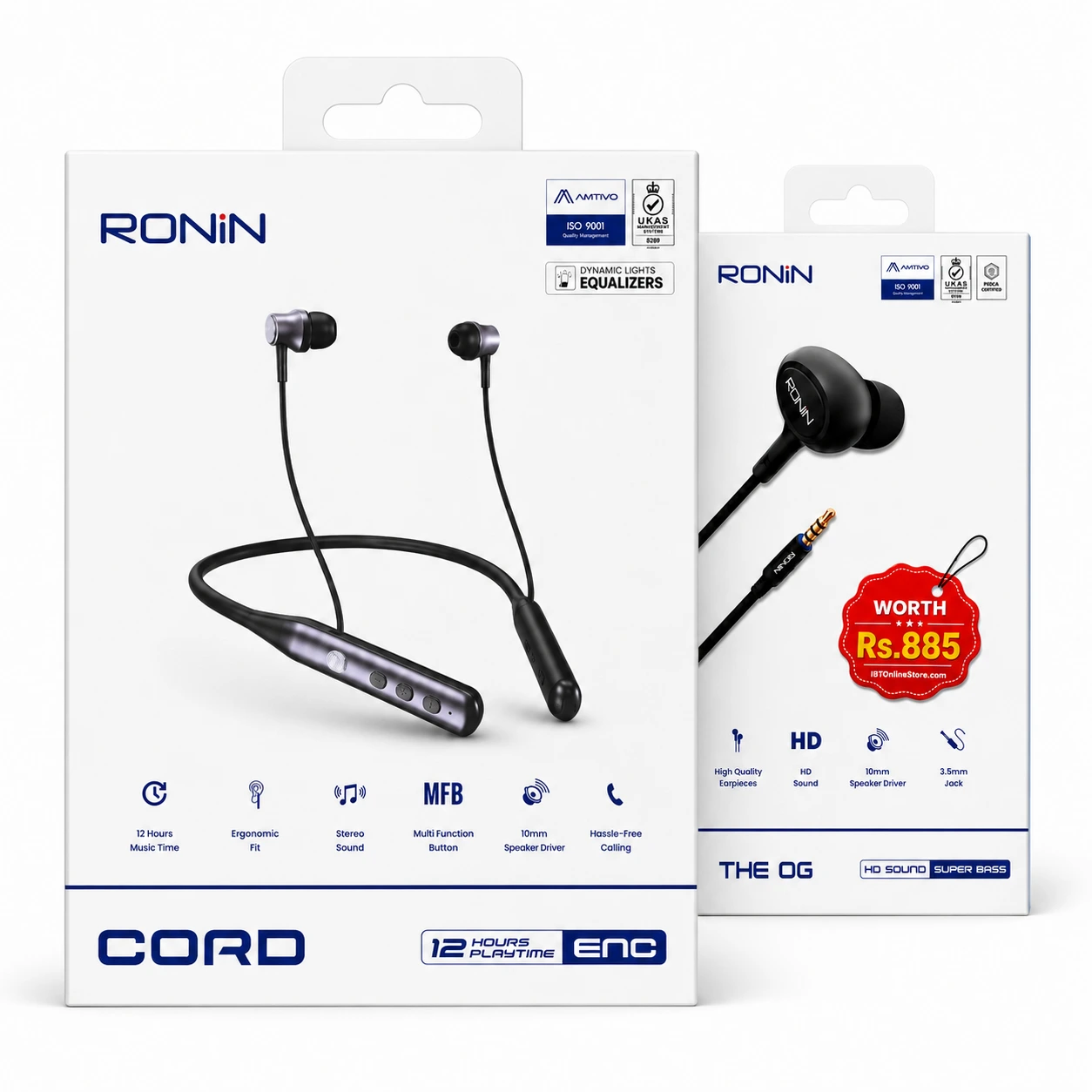 Ronin R-3510 CORD Wireless Neckband